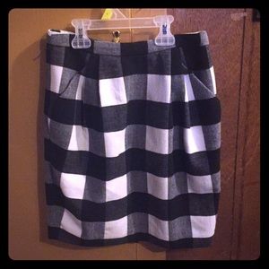 Wool plaid skirt